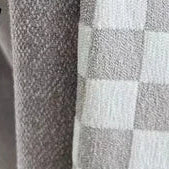 Customized French Retro Checkerboard Jacquard Curtain For Living Room Bay Window