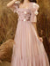 3D Floral Puff Sleeve Dress with Square Neck