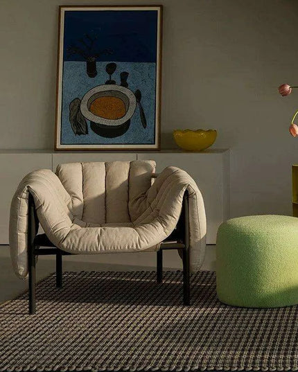 Alien Luxe PU Leather Nordic Lounge Chair: Exquisite Comfort Armchair