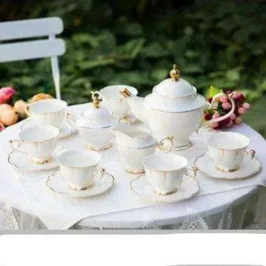 Timeless Nordic Ceramic Tea and Coffee Set with Teapot and Cups