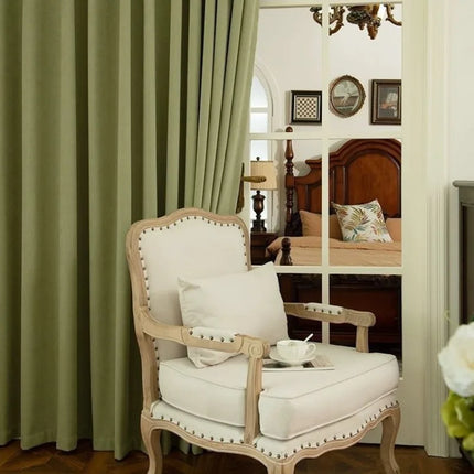 Luxury Cream Chenille Jacquard Curtains – Custom Size