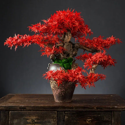 Exquisite Hut Retro Pine Bonsai Desktop Ornament - Zen Potted Decorati