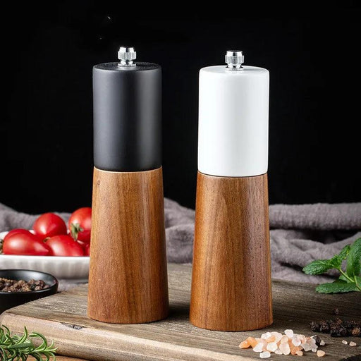 Elevate your Culinary Creations with the 6-Inch Wooden Salt and Pepper Grinder - Adjustable Ceramic Core