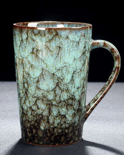 Artisan Crafted 400ml Ceramic Mug - Distinctive Textured Tea Cup