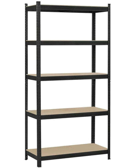 5-Tier Heavy-Duty Adjustable Metal Storage Rack - Versatile Organizer for Home, Garage, and Warehouse by SmileMart