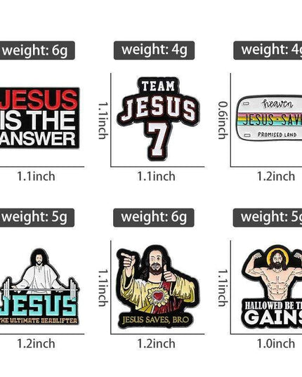 Faith-Inspired Jesus Enamel Pin Collection - Stylish Brooches for Spiritual Expression on Jackets and Backpacks