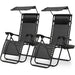 Sleek Black Mesh Reclining Lounge Chair with Adjustable Headrest and Convenient Side Tray - Perfect for Outdoor Relaxation