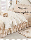 cotton-padded Sheet B / Queen Size 4pcs / Flat Bedsheet