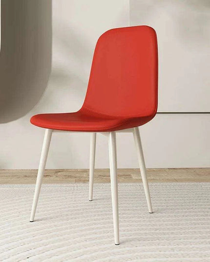 Chic White Leather Dining Chair for Upscale Aesthetics