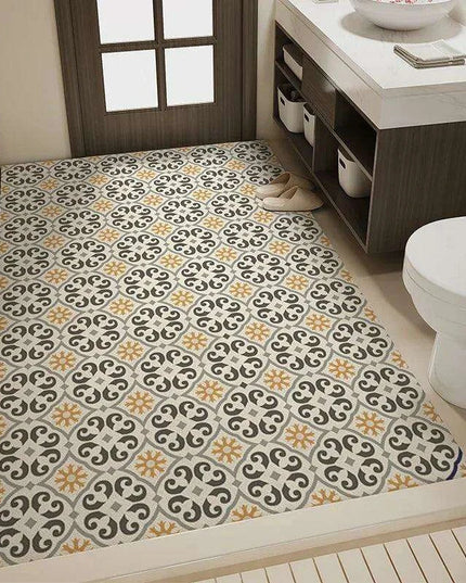 Elegant Vintage Diatomaceous Earth Bath Mat - Quick-Dry & Non-Slip Absorbent Rug