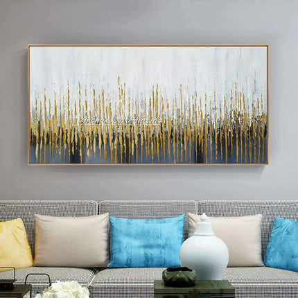 Hand-Painted Abstract Oil Canvas: Artistic Elegance for Chic Home Decor