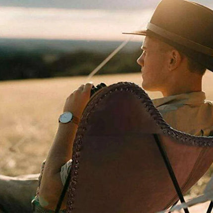 Vintage Brown Leather Butterfly Chair - Stylish Versatile Seating Addition