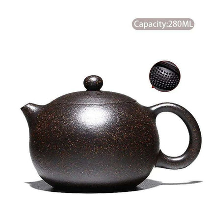 Handcrafted Authentic Purple Clay Teapot with Unique Filtering System