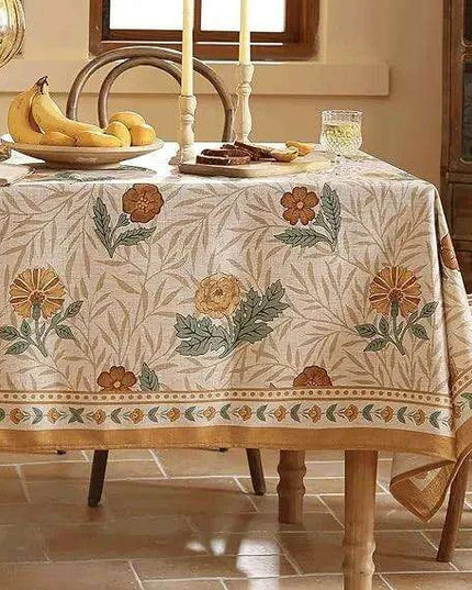 Chic Waterproof Nordic Floral Tablecloth - Ideal for Any Event