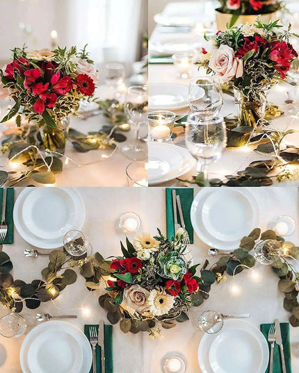 Elegant Silver Dollar Eucalyptus Green Swag - Chic Home Decor Accent