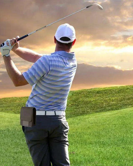 Luxury Waterproof Golf Rangefinder Leather Bag with Magnetic Closure