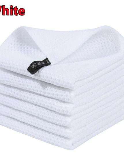 Sustainable Cotton Cleaning Cloths - Set of 5 Ultra-Absorbent Kitchen Towels