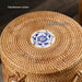 Handcrafted Rattan Tea Organizer Box with Lid
