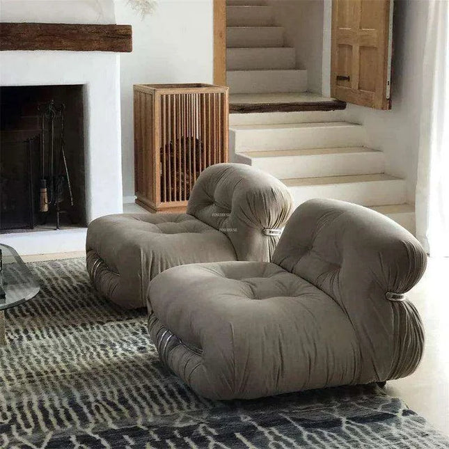 Italian-Inspired Cozy Single Sofa for Stylish Apartment Living