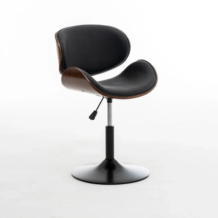 Elegant Leather Swivel Bar Stool - Stylish Seating for Home and Office