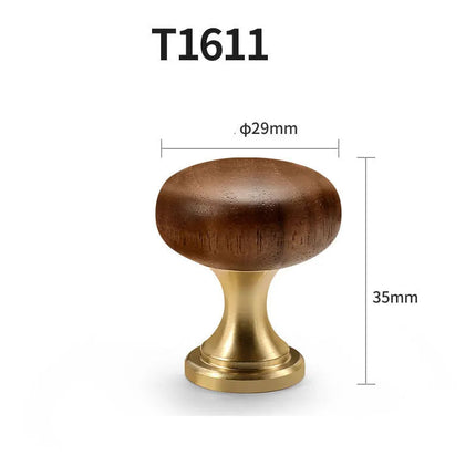 Classic Elegant Brass and Wooden Cabinet Wardrobe Door Handle Ancient
