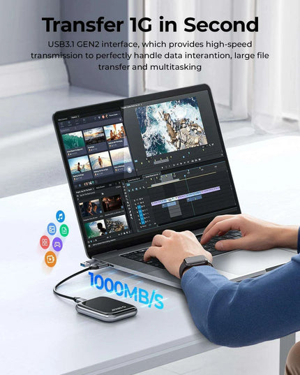 ORICO Beetle 2TB Portable SSD - Ultra-Fast Data Transfer for MacBooks, Laptops, and More
