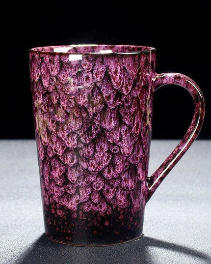 Artisan Crafted 400ml Ceramic Mug - Distinctive Textured Tea Cup