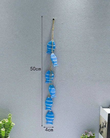 Mediterranean Elegance Handcrafted Wooden Fish Wall Decor