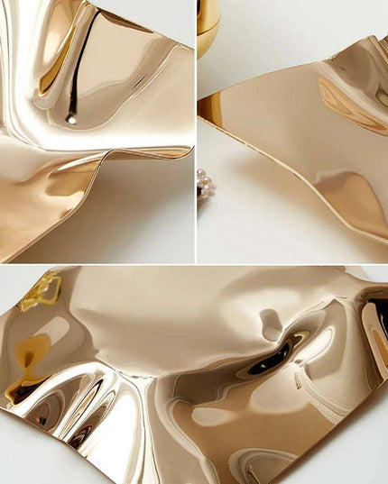 Chic Scandinavian Stainless Steel Tray - Ideal for Jewelry and Fruit Display