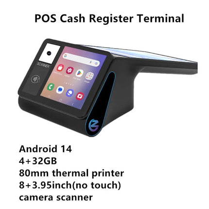 Z108 Android 14 Dual-Screen POS Terminal with NFC & Thermal Printer