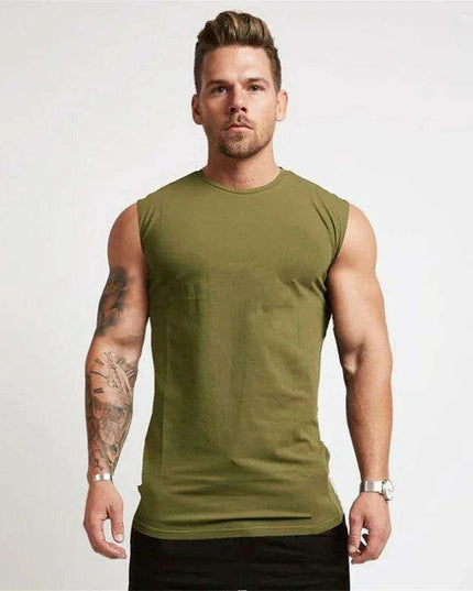 Men's Bodybuilding Sleeveless Workout Tank Top for Fitness and Sports