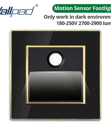 Luxurious Black Acrylic Switch Panel with Gold Accents & Universal Sockets - 220V, Multi-Gang, Modern Design - Illuminated Control Panel with USB Charging Feature