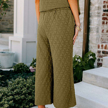 Sage Green Quilted Co-Ord Set - Chic Comfort for Modern Fashion - Très Elite