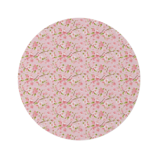 Sakura Bliss Plush Round Area Rug - Premium Quality Fun Design in Soft Chenille Blend