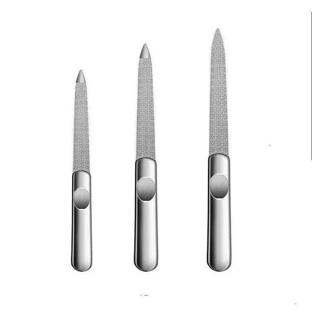 Salon-Worthy Nails Made Easy with Stainless Steel Nail File Set - 3 Sizes