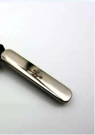 Samsung Galaxy S5 Elegant Dual Tone Waterproof USB Charging Port Dust Plug Cover - Gold & Silver Edition