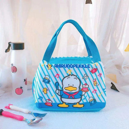 Sanrio Character Cozy Lunch Bag - Cute Insulated Tote Featuring Keroppi, My Melody & Badtz Maru for School and Office- Très Elite- Très Elite