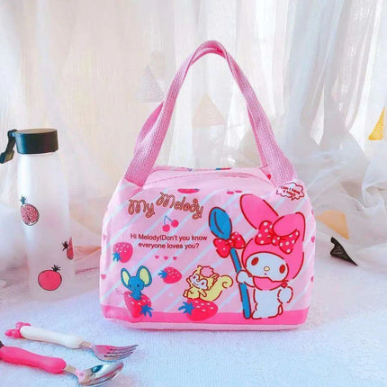 Sanrio Character Cozy Lunch Bag - Cute Insulated Tote Featuring Keroppi, My Melody & Badtz Maru for School and Office - Très Elite