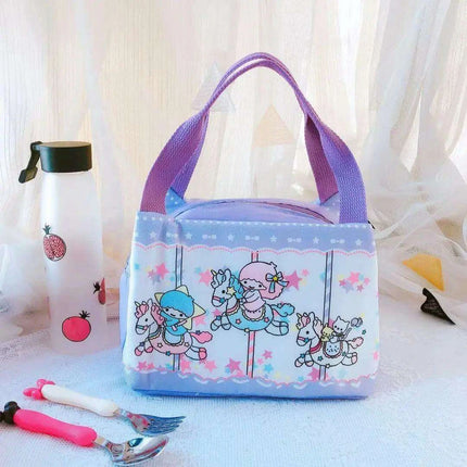 Sanrio Character Cozy Lunch Bag - Cute Insulated Tote Featuring Keroppi, My Melody & Badtz Maru for School and Office- Très Elite- Très Elite