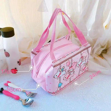 Sanrio Character Cozy Lunch Bag - Cute Insulated Tote Featuring Keroppi, My Melody & Badtz Maru for School and Office - Très Elite