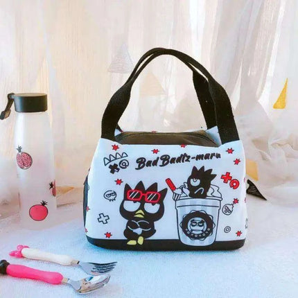 Sanrio Character Cozy Lunch Bag - Cute Insulated Tote Featuring Keroppi, My Melody & Badtz Maru for School and Office - Très Elite