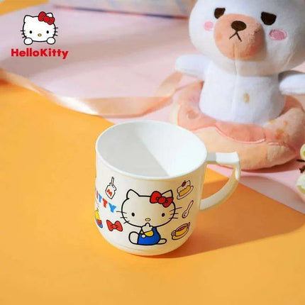 Sanrio Character Kids' Breakfast Water Cup Set Featuring Hello Kitty and My Melody - Fun and Whimsical Design - Très Elite