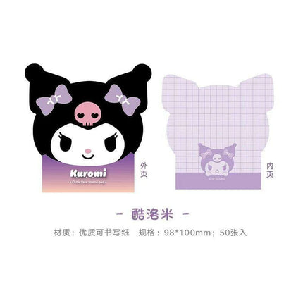 Sanrio Character Shaped Note Pad - 50 Cute Reminder Notes for Everyday Use- Très Elite- Très Elite