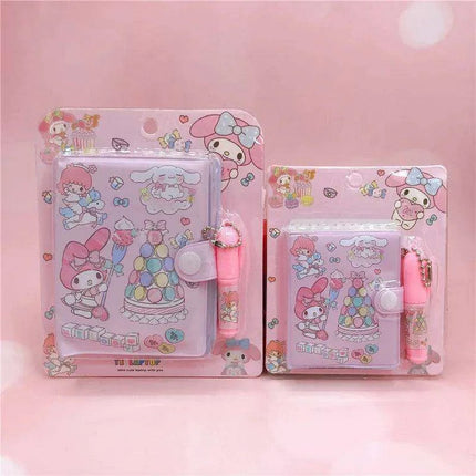 Sanrio Charming Mini Journal Collection - My Melody, Kuromi, Cinnamoroll - Pocket-Sized Notebook Set - Très Elite
