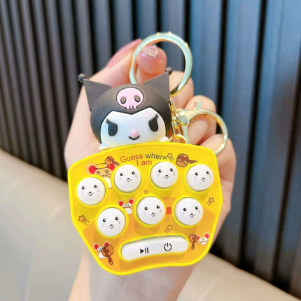 Sanrio Whack A Mole Keychain: Adorable Portable Stress Reliever for Fun Anywhere