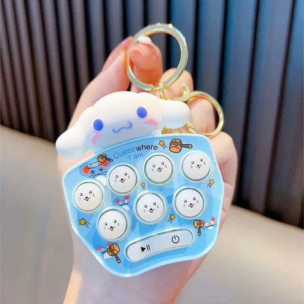 Sanrio Whack A Mole Keychain: Adorable Portable Stress Reliever for Fun Anywhere