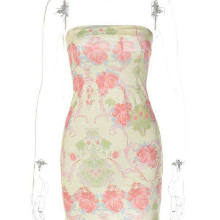 Sassy Silhouette Printed Bodycon Dress - Très Elite