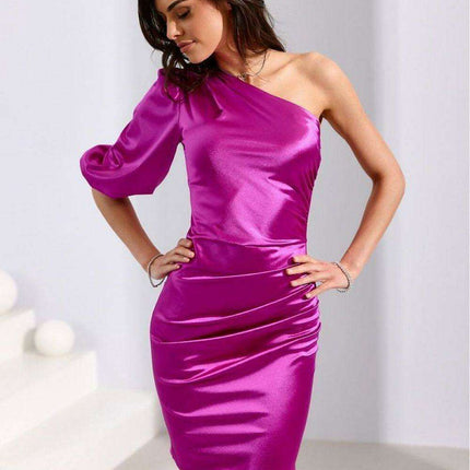 Satin Elegance Cocktail Dress - Elena's Chic - Très Elite