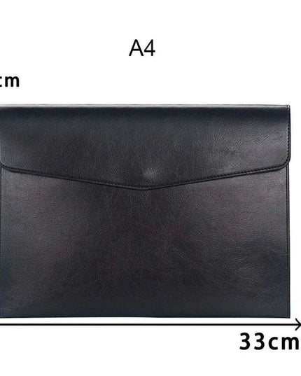 Sophisticated PU Leather Business Portfolio with Ample Storage