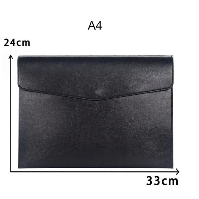 Sophisticated PU Leather Business Portfolio with Ample Storage
